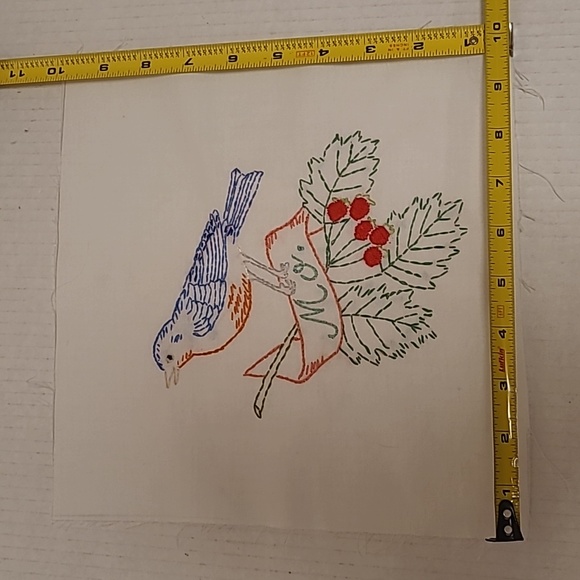 Vintage Hand Stitched Missouri State Bird & Flower - Picture 13 of 16